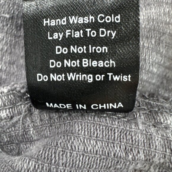 POL Distressed Corduroy Jacket Womens Large Gray Raw Frayed Oversized Crop Indie - Picture 15 of 15